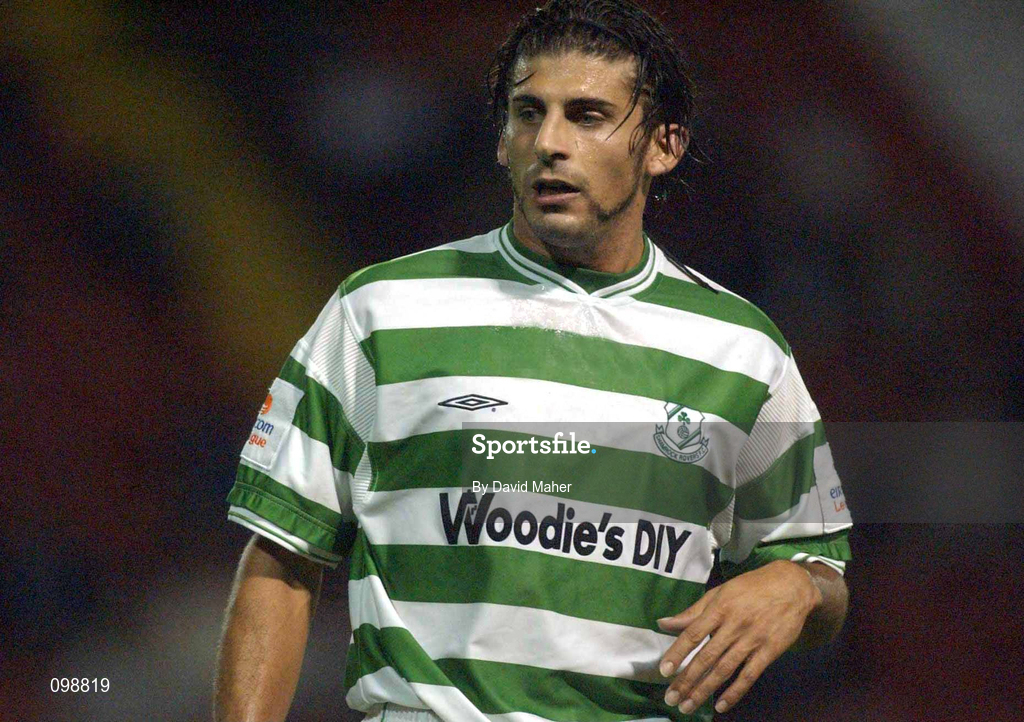 2 September 2002; Luke Dimech of Shamrock Rovers during the eircom League Premier Division match between Shamrock Rovers and Shelbourne at Tolka Park in Dublin. Photo by David Maher/Sportsfile