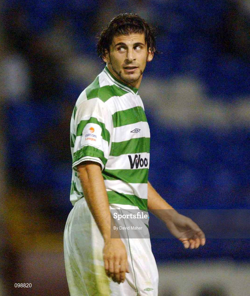 2 September 2002; Luke Dimech of Shamrock Rovers during the eircom League Premier Division match between Shamrock Rovers and Shelbourne at Tolka Park in Dublin. Photo by David Maher/Sportsfile