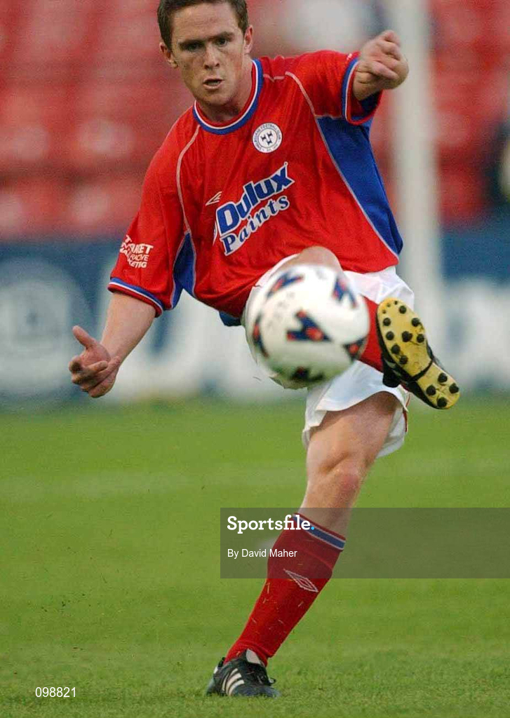 2 September 2002; Richie Baker of Shelbourne during the eircom League Premier Division match between Shamrock Rovers and Shelbourne at Tolka Park in Dublin. Photo by David Maher/Sportsfile