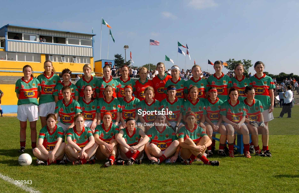 14 September 2002; The Mayo team prior to the All-Ireland Ladies Football Championship semi-final match between Dublin and Mayo at Pearse Park in Longford. Photo by David Maher/Sportsfile