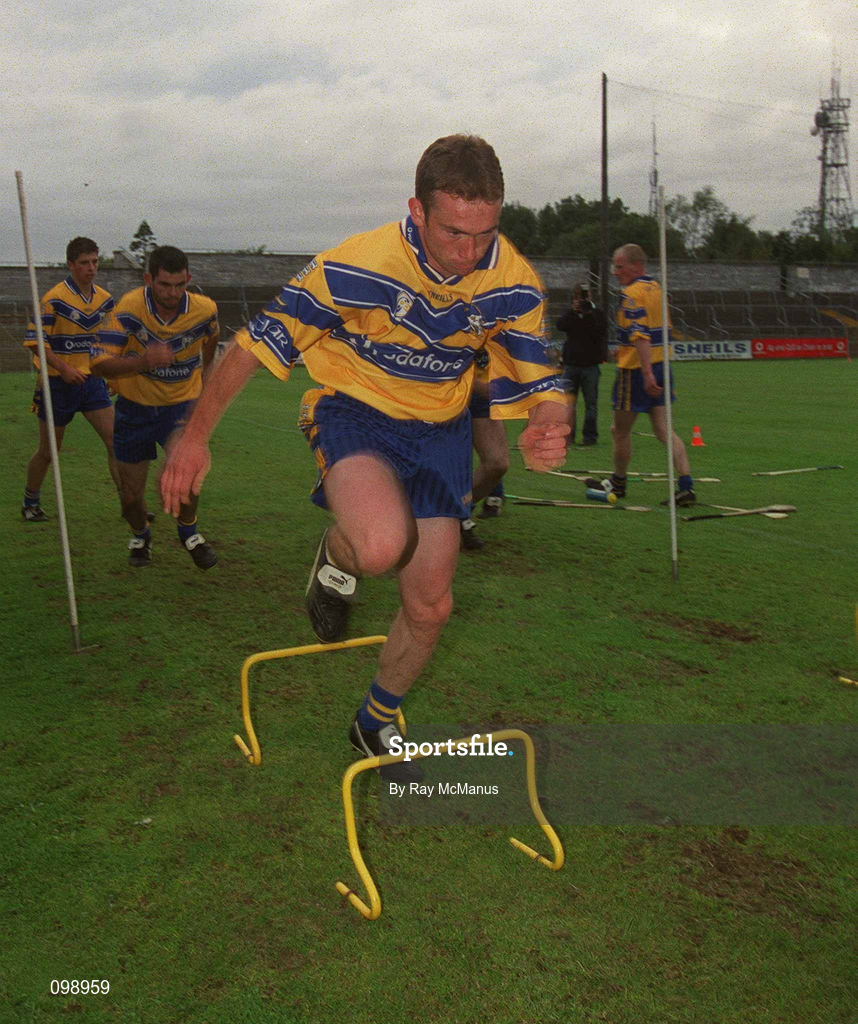 29 August 2002; Conor Harrison during a Clare hurling press night prior to their All-Ireland Hurling Final against Kilkenny. Photo by Ray McManus/Sportsfile