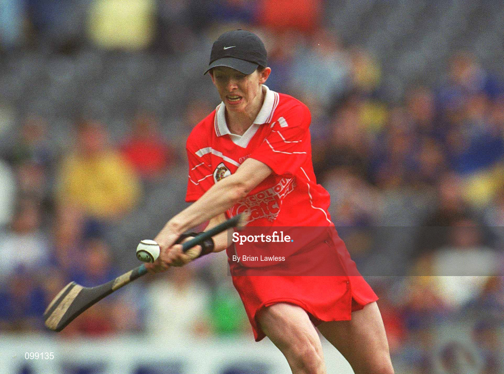 15 September 2002; Cork goalkeeper Ger Casey during the All-Ireland Senior Camogie Championship Final match between Cork and Tipperary at Croke Park in Dublin. Photo by Brian Lawless/Sportsfile