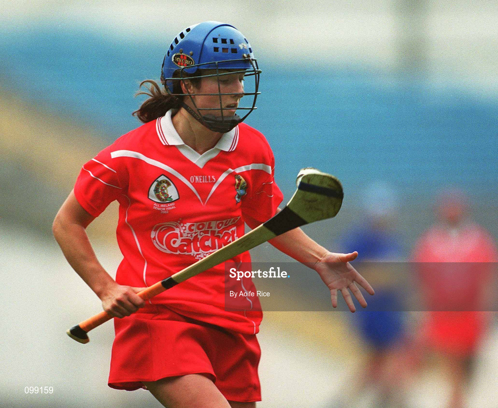 15 September 2002; Jennifer O'Leary of Cork during the All-Ireland Senior Camogie Championship Final match between Cork and Tipperary at Croke Park in Dublin. Photo by Aoife Rice/Sportsfile