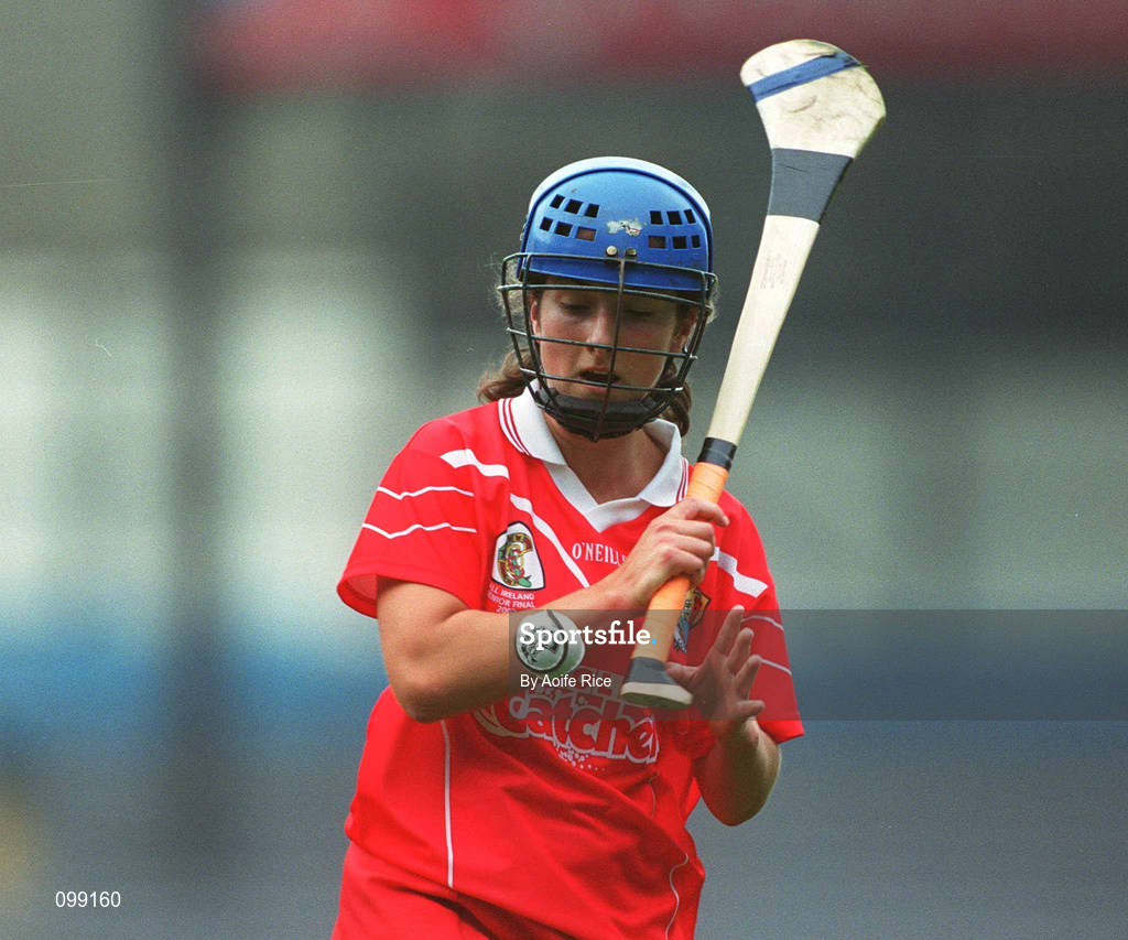 15 September 2002; Jennifer O'Leary of Cork during the All-Ireland Senior Camogie Championship Final match between Cork and Tipperary at Croke Park in Dublin. Photo by Aoife Rice/Sportsfile
