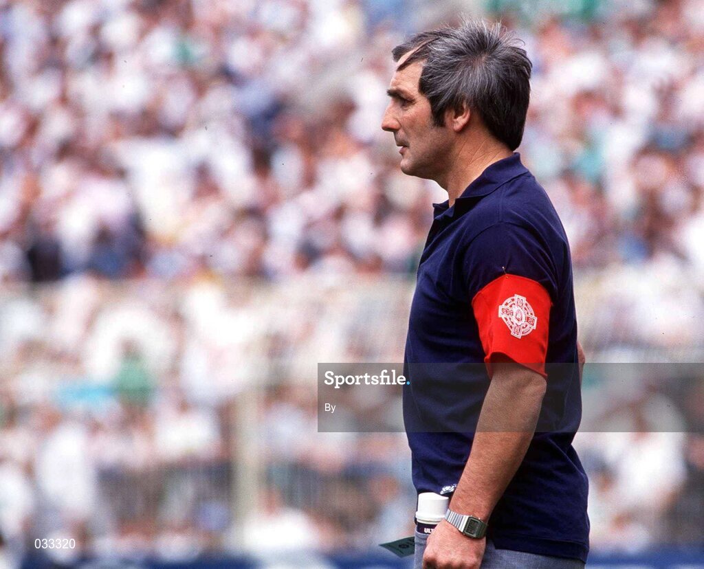 6 August 1989: Antrim Hurling Manager Padjoe Whelahan during the game. Photo by Ray McManus/Sportsfile