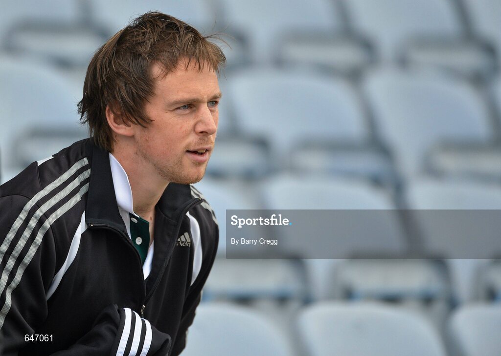 17 June 2012; Former Cavan footballer Seanie Johnston watches the game from the stand. Leinster GAA Football Senior Championship Quarter-Final, Offaly v Kildare, O'Moore Park, Portlaoise, Co. Laois. Picture credit: Barry Cregg / SPORTSFILE