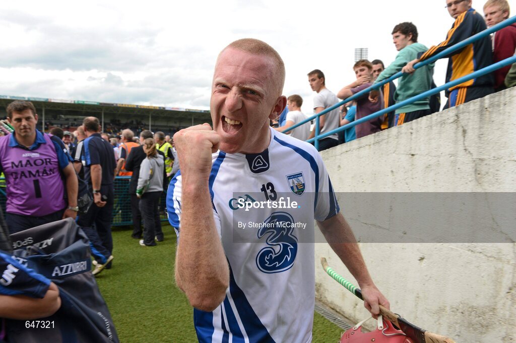 17 June 2012; John Mullane, Waterford, celebrates his side's victory. Munster GAA Hurling Senior Championship Semi-Final, Clare v Waterford, Semple Stadium, Thurles, Co. Tipperary. Picture credit: Stephen McCarthy / SPORTSFILE