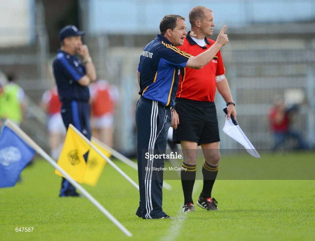 17 June 2012; Clare manager Davy Fitzgerald reacts during the game. Munster GAA Hurling Senior Championship Semi-Final, Clare v Waterford, Semple Stadium, Thurles, Co. Tipperary. Picture credit: Stephen McCarthy / SPORTSFILE