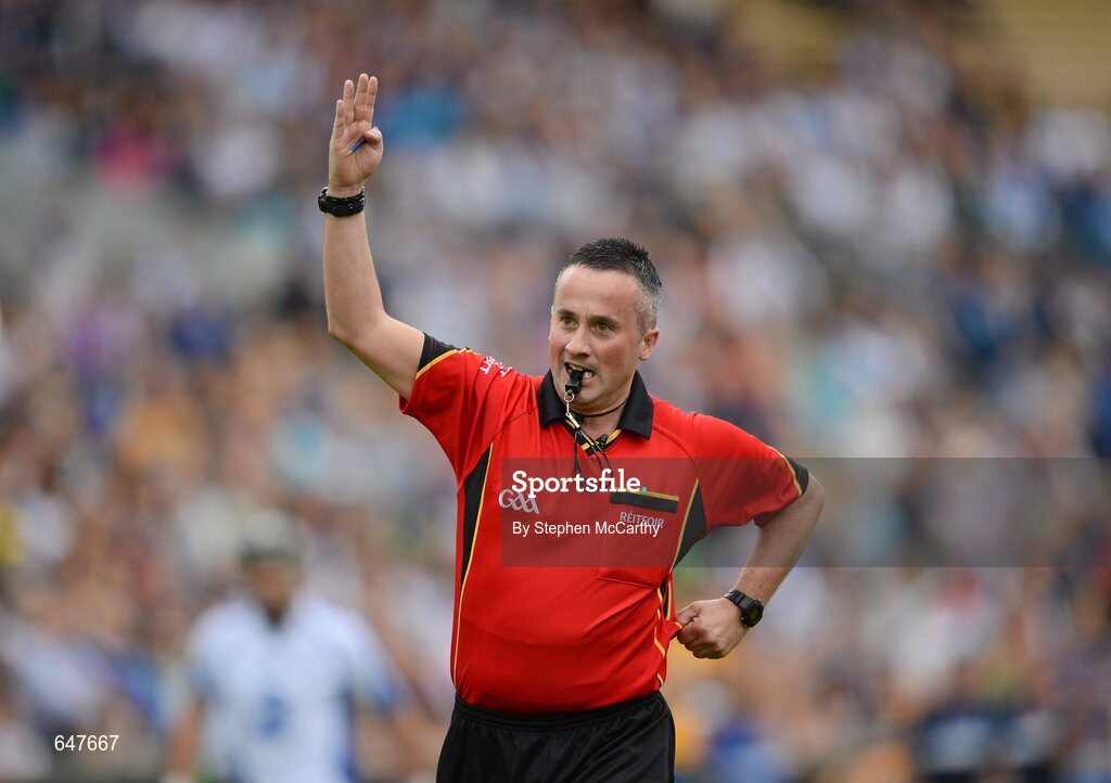 17 June 2012; Referee James McGrath, Westmeath. Munster GAA Hurling Senior Championship Semi-Final, Clare v Waterford, Semple Stadium, Thurles, Co. Tipperary. Picture credit: Stephen McCarthy / SPORTSFILE