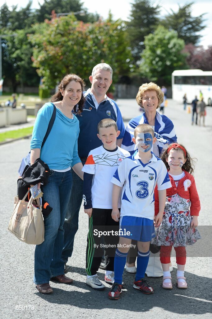 17 June 2012; The Butler family, from Dungarvan, Co. Waterford, ahead of the game. Munster GAA Hurling Senior Championship Semi-Final, Clare v Waterford, Semple Stadium, Thurles, Co. Tipperary. Picture credit: Stephen McCarthy / SPORTSFILE