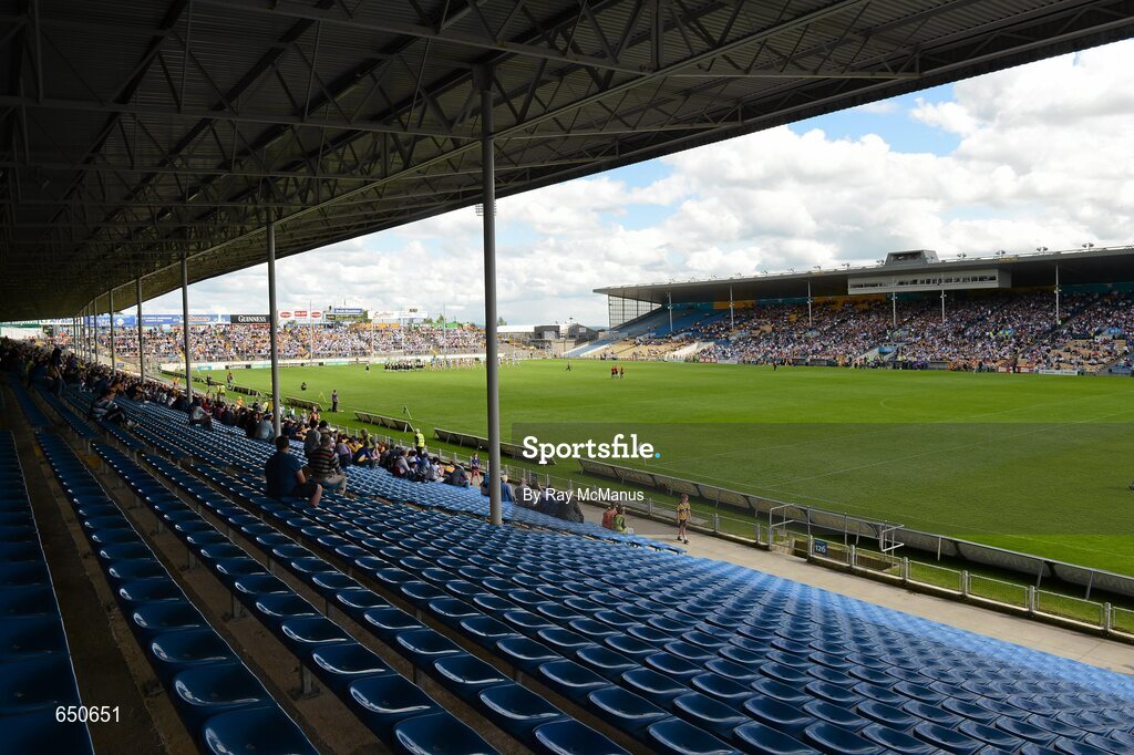17 June 2012; The Waterford and Clare teams parade before the game. Munster GAA Hurling Senior Championship Semi-Final, Clare v Waterford, Semple Stadium, Thurles, Co. Tipperary. Picture credit: Ray McManus / SPORTSFILE