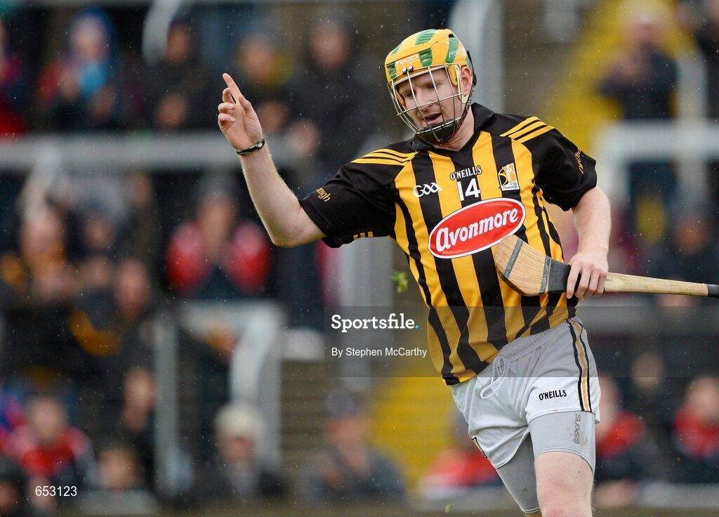 23 June 2012; Richie Power, Kilkenny, celebrates after scoring his side's second goal. Leinster GAA Hurling Senior Championship Semi-Final, Dublin v Kilkenny, O'Moore Park, Portlaoise, Co. Laois. Picture credit: Stephen McCarthy / SPORTSFILE