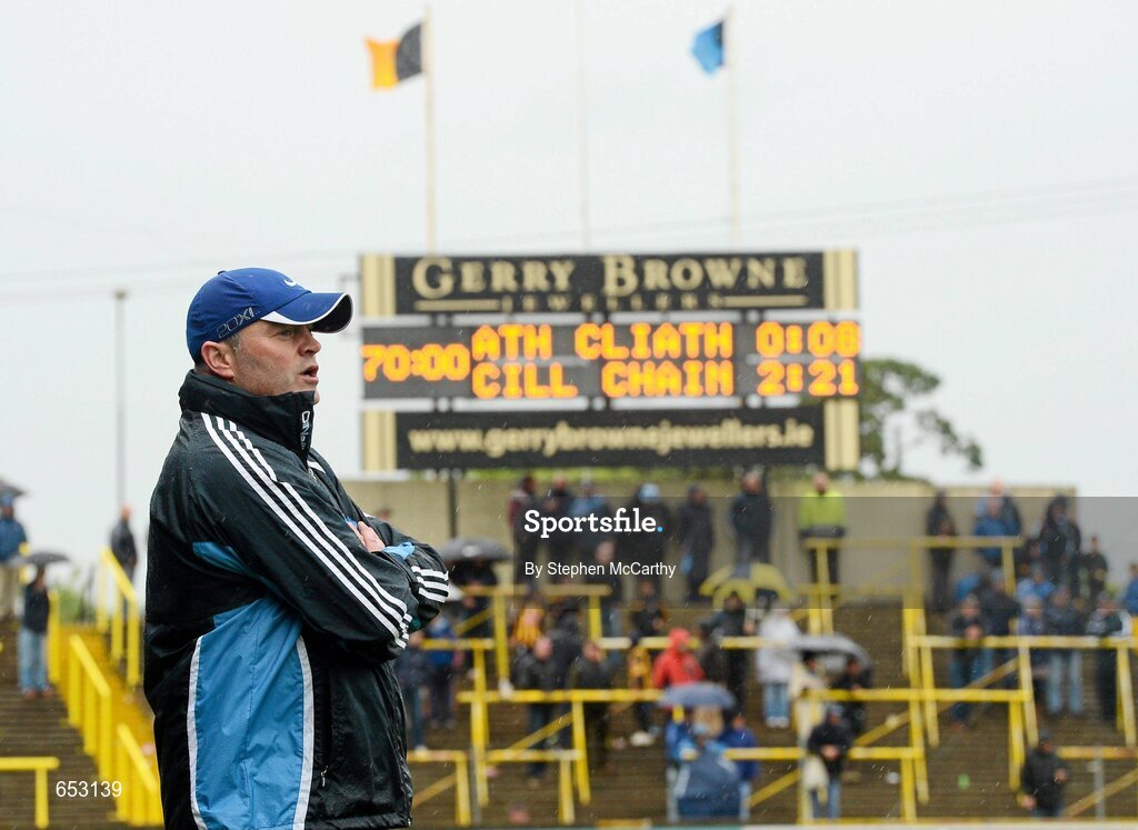 23 June 2012; Dublin manager Anthony Daly during the closing stages of the game. Leinster GAA Hurling Senior Championship Semi-Final, Dublin v Kilkenny, O'Moore Park, Portlaoise, Co. Laois. Picture credit: Stephen McCarthy / SPORTSFILE