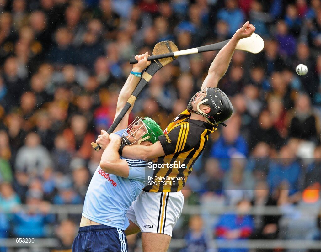 23 June 2012; JJ Delaney, Kilkenny, in action against Ryan O'Dwyer, Dublin. Leinster GAA Hurling Senior Championship Semi-Final, Dublin v Kilkenny, O'Moore Park, Portlaoise, Co. Laois. Picture credit: Dáire Brennan / SPORTSFILE