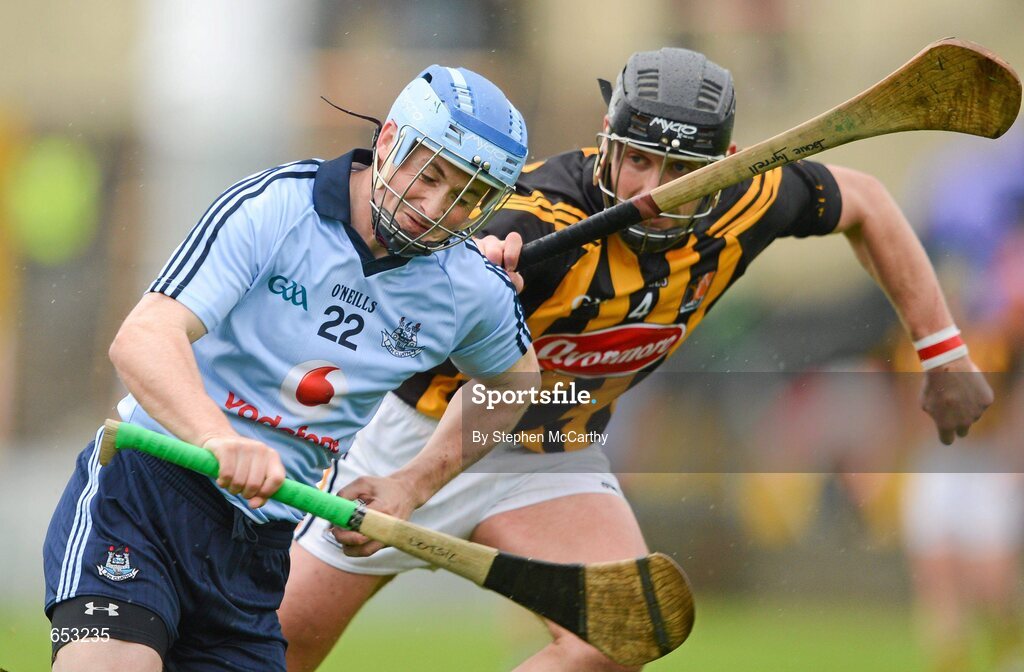 23 June 2012; David O'Callaghan, Dublin, in action against Jackie Tyrrell, Kilkenny. Leinster GAA Hurling Senior Championship Semi-Final, Dublin v Kilkenny, O'Moore Park, Portlaoise, Co. Laois. Picture credit: Stephen McCarthy / SPORTSFILE