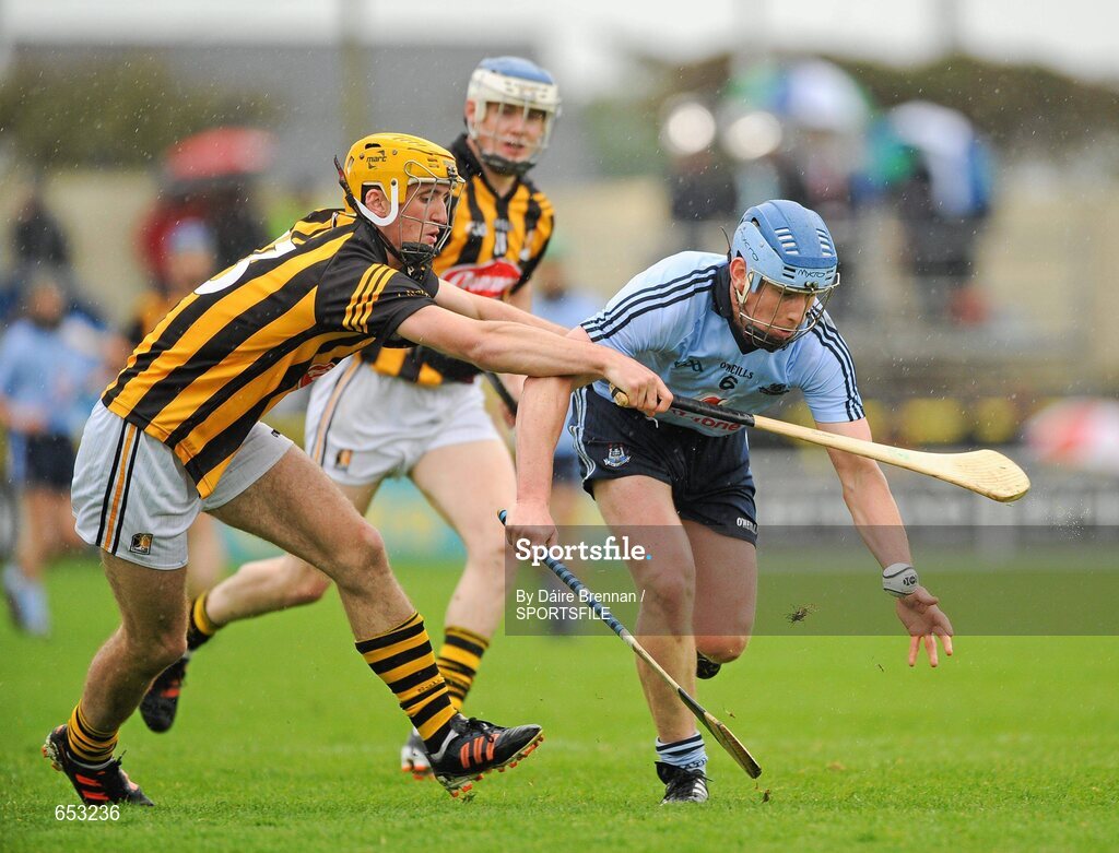 23 June 2012; Joey Boland, Dublin, in action against Colin Fennelly, Kilkenny. Leinster GAA Hurling Senior Championship Semi-Final, Dublin v Kilkenny, O'Moore Park, Portlaoise, Co. Laois. Picture credit: Dáire Brennan / SPORTSFILE