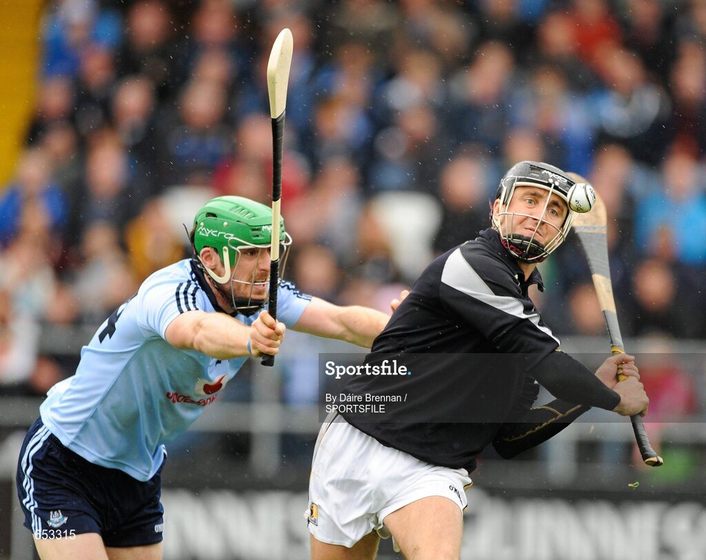 23 June 2012; David Herity, Kilkenny, in action against Ryan O'Dwyer, Dublin. Leinster GAA Hurling Senior Championship Semi-Final, Dublin v Kilkenny, O'Moore Park, Portlaoise, Co. Laois. Picture credit: Dáire Brennan / SPORTSFILE