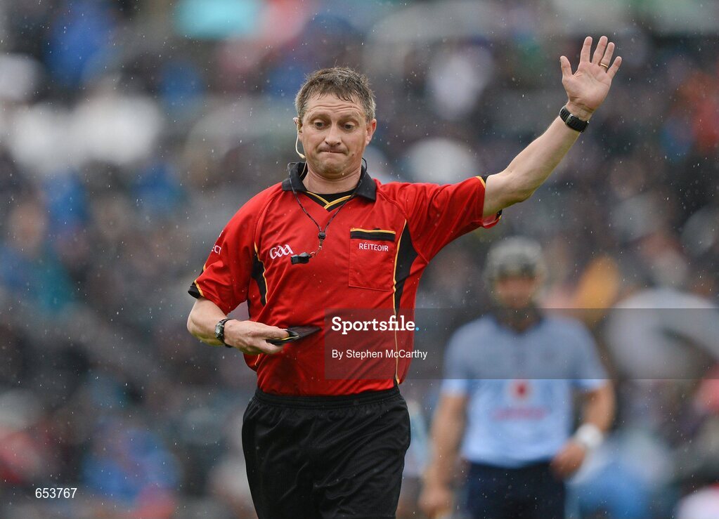 23 June 2012; Referee Barry Kelly. Leinster GAA Hurling Senior Championship Semi-Final, Dublin v Kilkenny, O'Moore Park, Portlaoise, Co. Laois. Picture credit: Stephen McCarthy / SPORTSFILE