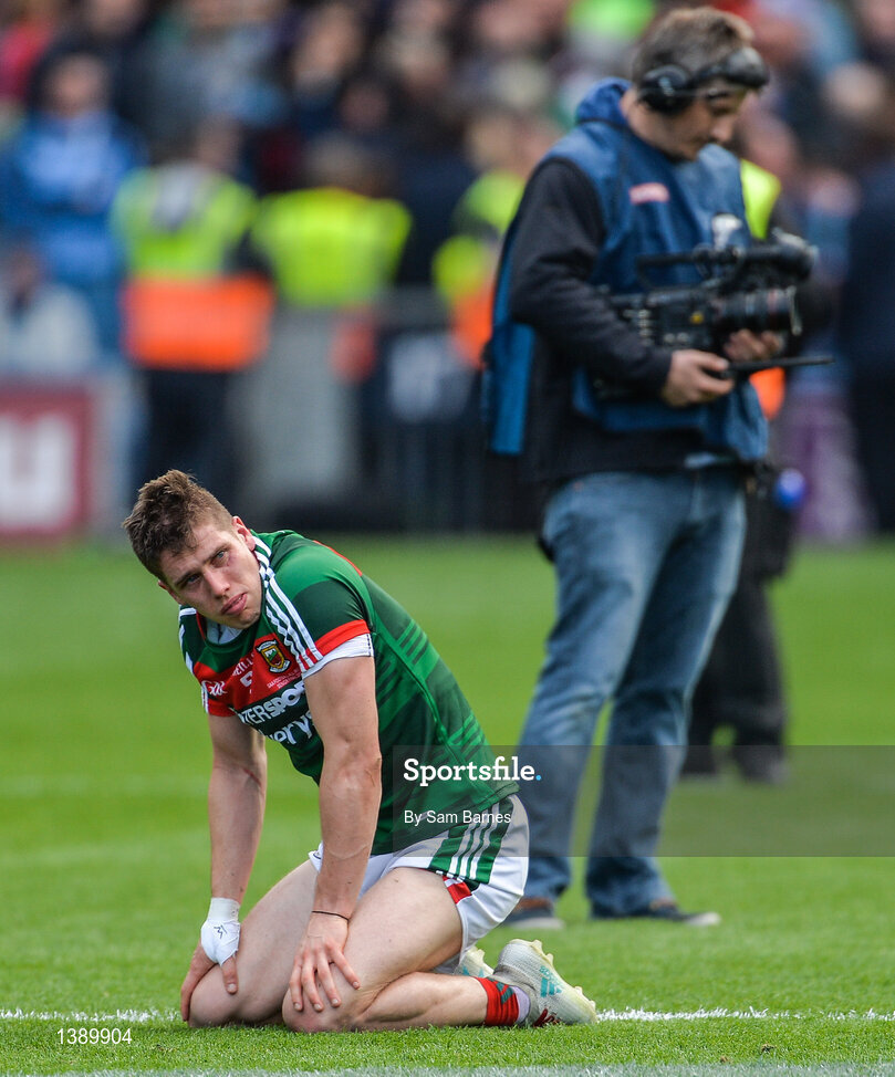 17 September 2017; Lee Keegan of Mayo dejected following the GAA Football All-Ireland Senior Championship Final match between Dublin and Mayo at Croke Park in Dublin. Photo by Sam Barnes/Sportsfile
