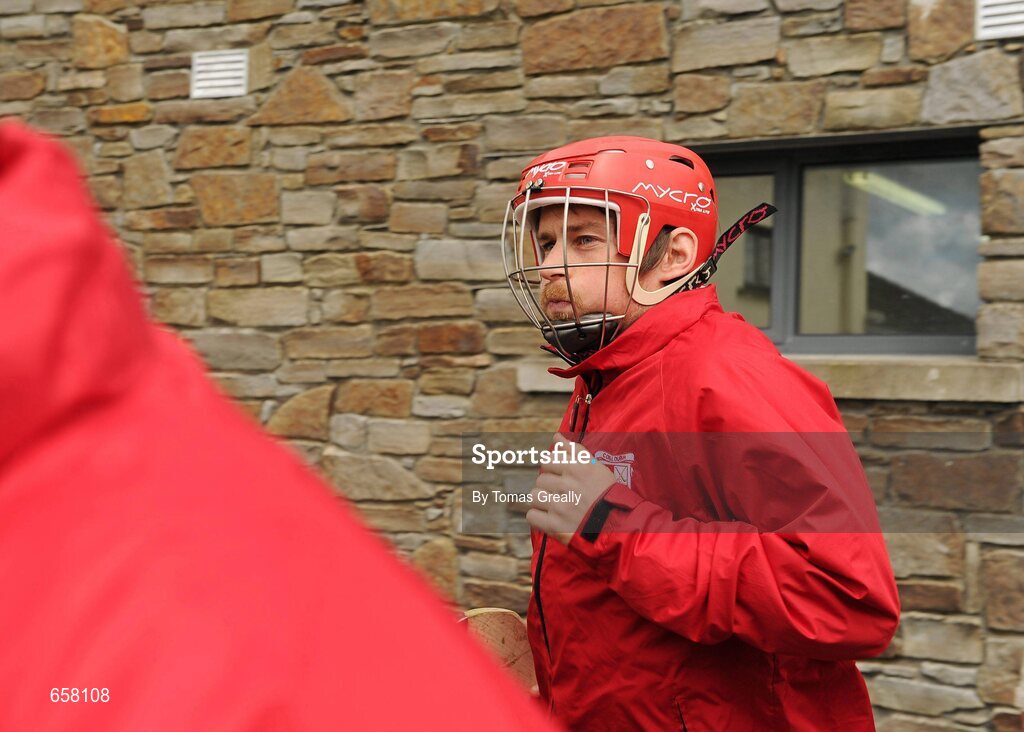30 June 2012; Seanie Johnston, Coill Dubh, makes his way out to warm up before the game. Kildare Senior Hurling Championship Preliminary Round, Éire Óg v Coill Dubh, Clane GAA, Prosperous Road, Clane, Co. Kildare. Picture credit: Tomas Greally / SPORTSFILE