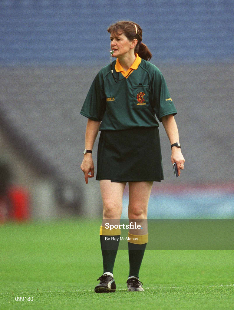 15 September 2002; Referee Eileen Lawlor during the All-Ireland Senior Camogie Championship Final match between Cork and Tipperary at Croke Park in Dublin. Photo by Ray McManus/Sportsfile
