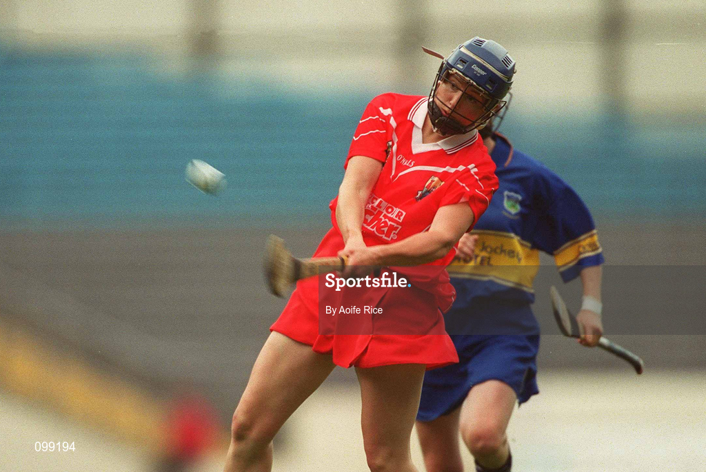 15 September 2002; Emer Dillon of Cork during the All-Ireland Senior Camogie Championship Final match between Cork and Tipperary at Croke Park in Dublin. Photo by Aoife Rice/Sportsfile