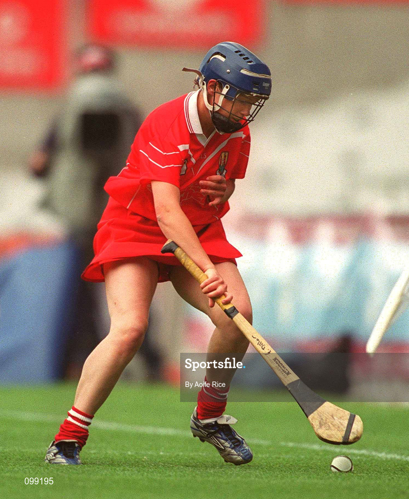 15 September 2002; Emer Dillon of Cork during the All-Ireland Senior Camogie Championship Final match between Cork and Tipperary at Croke Park in Dublin. Photo by Aoife Rice/Sportsfile