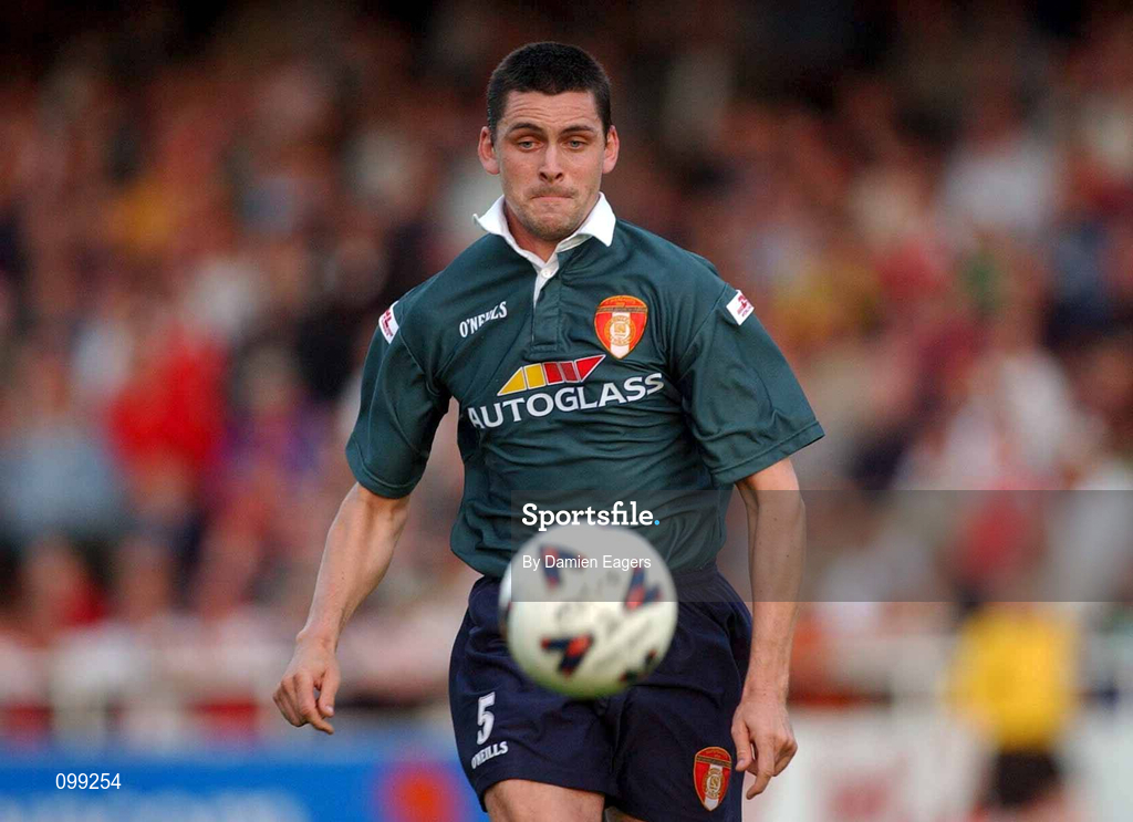 16 August 2002; Darragh Maguire of St Patrick's Athletic during the eircom League Premier Division match between St Patrick's Athletic and Shelbourne at Richmond Park in Dublin. Photo by Damien Eagers/Sportsfile
