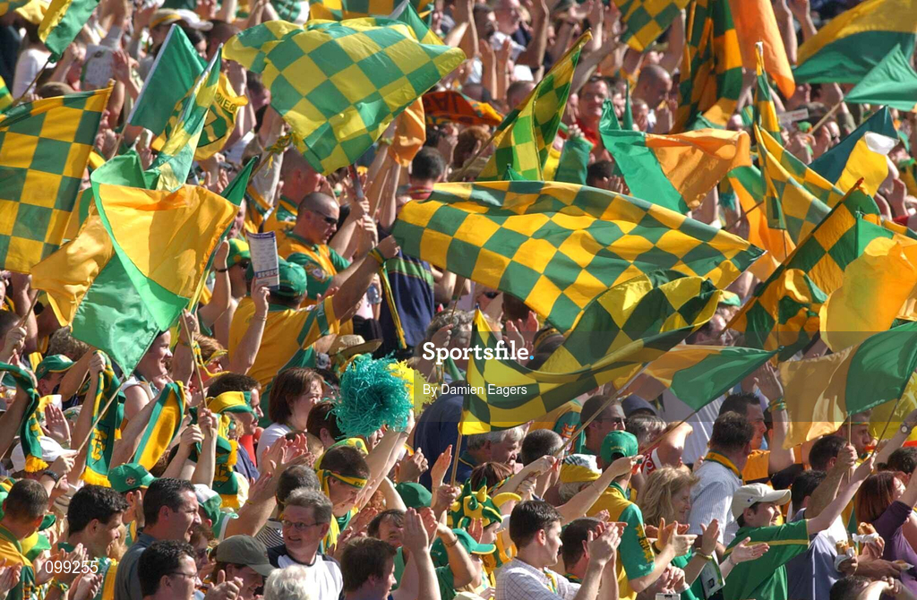 17 August 2002; Donegal supporters during the Bank of Ireland All-Ireland Senior Football Championship Quarter-Final Replay match between Dublin and Donegal at Croke Park in Dublin. Photo by Damien Eagers/Sportsfile