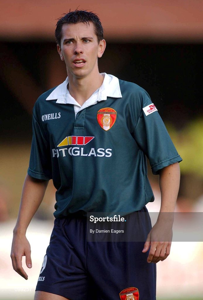 16 August 2002; Ger McCarthy of St Patrick's Athletic during the eircom League Premier Division match between St Patrick's Athletic and Shelbourne at Richmond Park in Dublin. Photo by Damien Eagers/Sportsfile