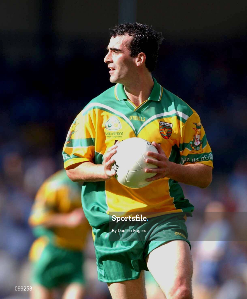17 August 2002; Jim McGuinness of Donegal during the Bank of Ireland All-Ireland Senior Football Championship Quarter-Final Replay match between Dublin and Donegal at Croke Park in Dublin. Photo by Damien Eagers/Sportsfile