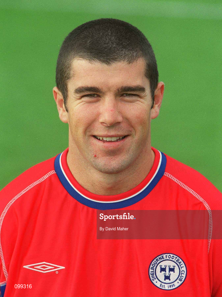 24 August 2002; Davy Byrne during a Shelbourne squad portrait session at Tolka Park in Dublin. Photo by David Maher/Sportsfile
