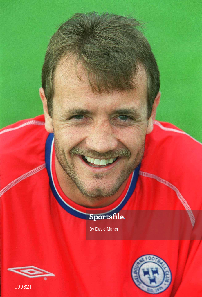 24 August 2002; Stephen Geoghegan during a Shelbourne squad portrait session at Tolka Park in Dublin. Photo by David Maher/Sportsfile