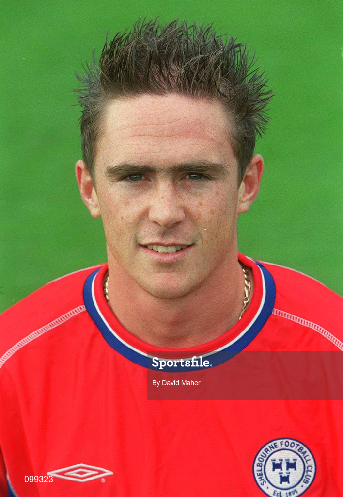 24 August 2002; Richie Baker during a Shelbourne squad portrait session at Tolka Park in Dublin. Photo by David Maher/Sportsfile