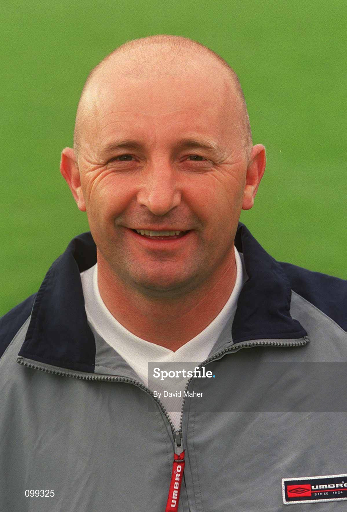24 August 2002; Under 21 coach Mick Neville during a Shelbourne squad portrait session at Tolka Park in Dublin. Photo by David Maher/Sportsfile