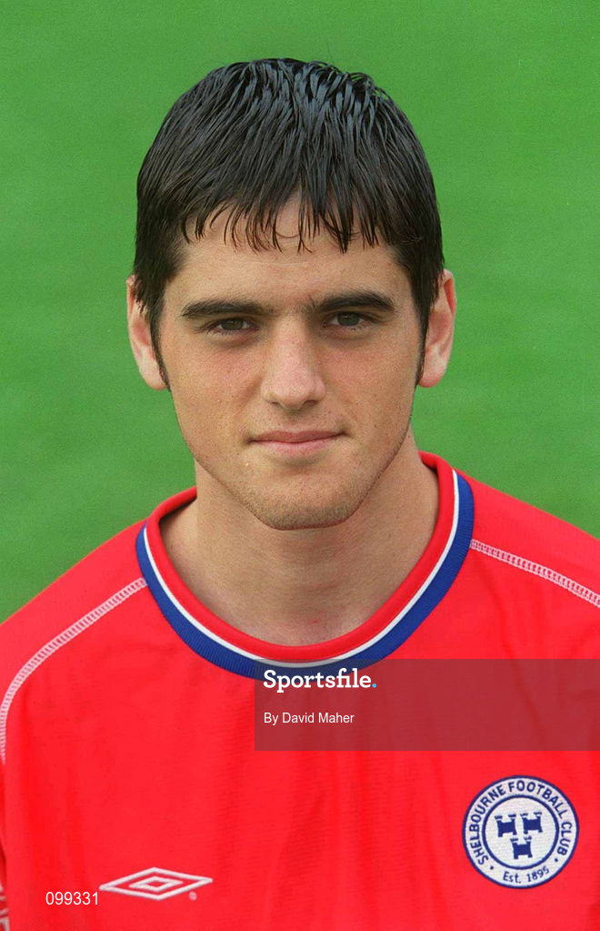 24 August 2002; Gavin O'Brien during a Shelbourne squad portrait session at Tolka Park in Dublin. Photo by David Maher/Sportsfile