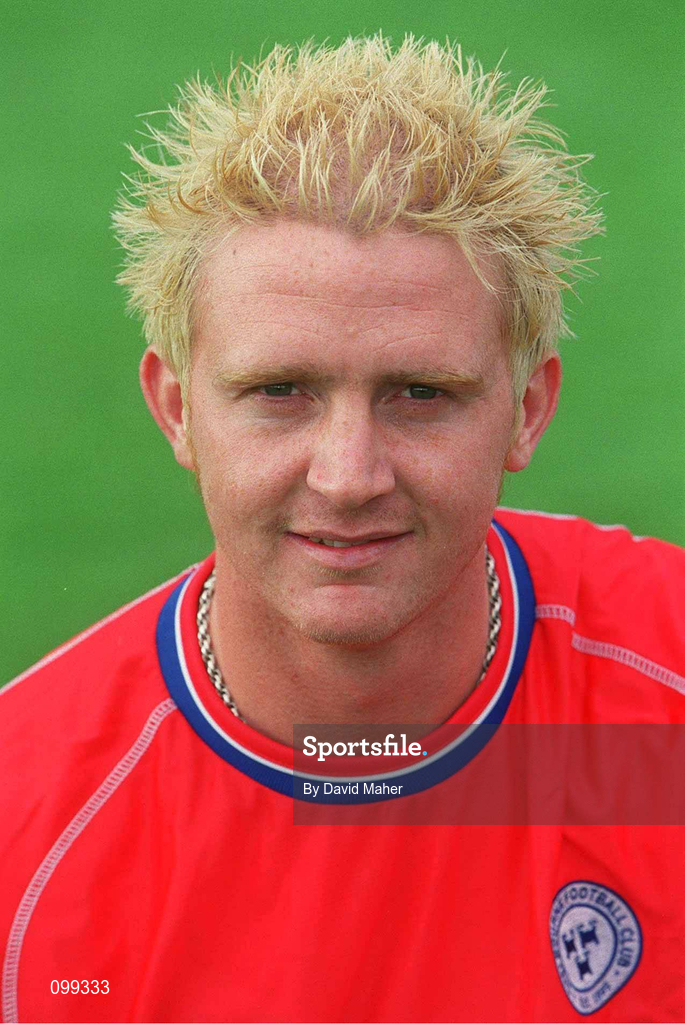 24 August 2002; Dessie Baker during a Shelbourne squad portrait session at Tolka Park in Dublin. Photo by David Maher/Sportsfile