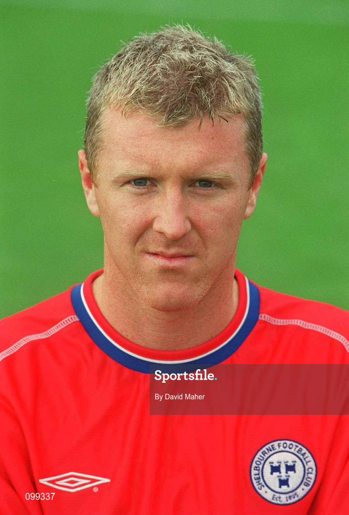 24 August 2002; Barry Prenderville during a Shelbourne squad portrait session at Tolka Park in Dublin. Photo by David Maher/Sportsfile