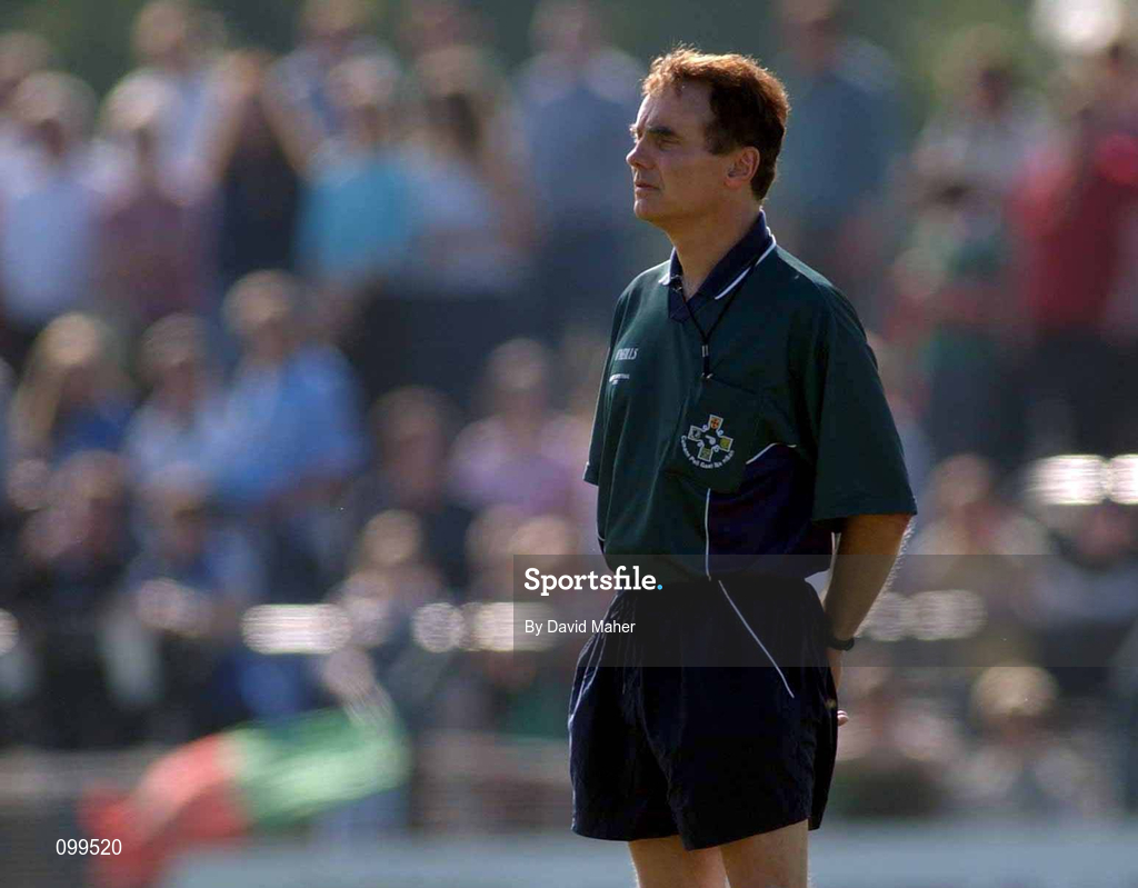 14 September 2002; Referee Eamonn McElroy during the All-Ireland Ladies Football Championship semi-final match between Dublin and Mayo at Pearse Park in Longford. Photo by David Maher/Sportsfile
