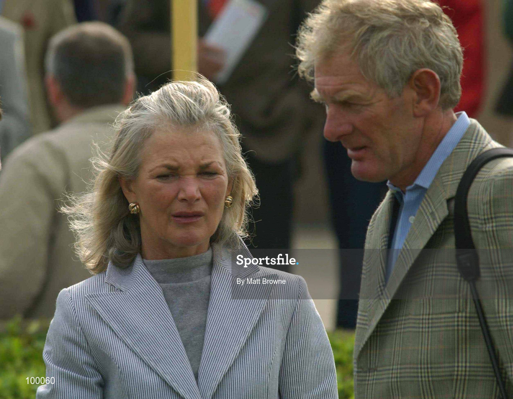 29 September 2002; Mary Moore and Arthur Moore at Punchestown Racecourse in Naas, Kildare. Photo by Matt Browne/Sportsfile