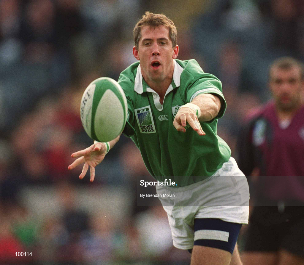 28 September 2002; Guy Easterby of Ireland during the Rugby World Cup 2003 Qualifier match between Ireland and Georgia at Lansdowne Road in Dublin. Photo by Brendan Moran/Sportsfile