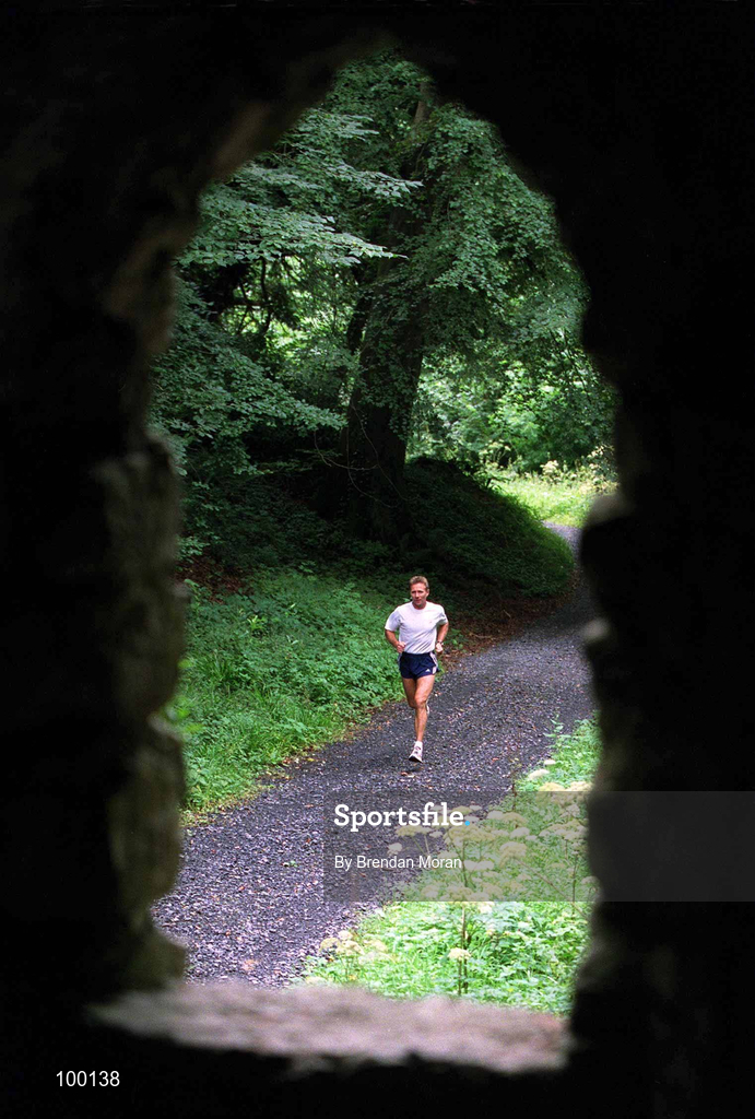 11 September 2002; Eamonn Coghlan during a feature in the grounds of Luttrellstown Castle in Dublin. Photo by Brendan Moran/Sportsfile