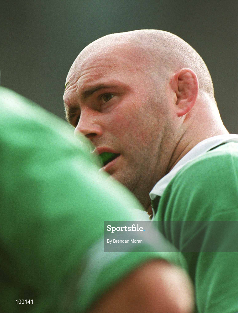 28 September 2002; John Hayes of Ireland during the Rugby World Cup 2003 Qualifier match between Ireland and Georgia at Lansdowne Road in Dublin. Photo by Brendan Moran/Sportsfile