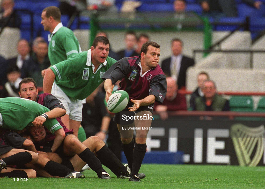 28 September 2002; Irakli Abusseridze of Georgia during the Rugby World Cup 2003 Qualifier match between Ireland and Georgia at Lansdowne Road in Dublin. Photo by Brendan Moran/Sportsfile