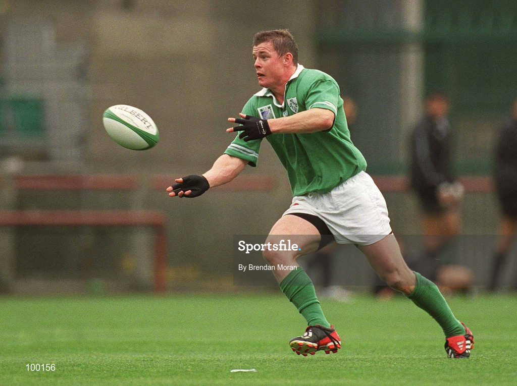 28 September 2002; Brian O'Driscoll of Ireland during the Rugby World Cup 2003 Qualifier match between Ireland and Georgia at Lansdowne Road in Dublin. Photo by Brendan Moran/Sportsfile