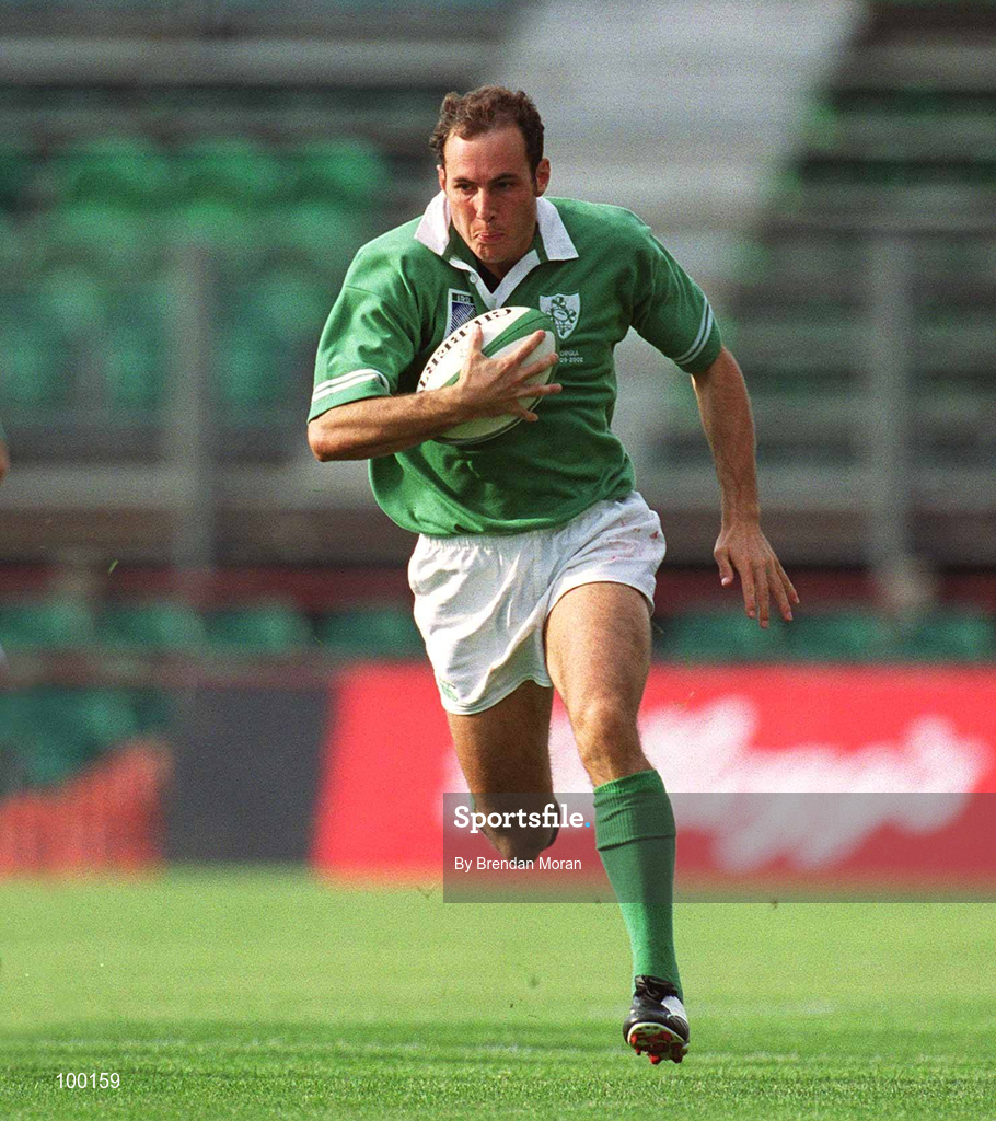 28 September 2002; Girvan Dempsey of Ireland during the Rugby World Cup 2003 Qualifier match between Ireland and Georgia at Lansdowne Road in Dublin. Photo by Brendan Moran/Sportsfile
