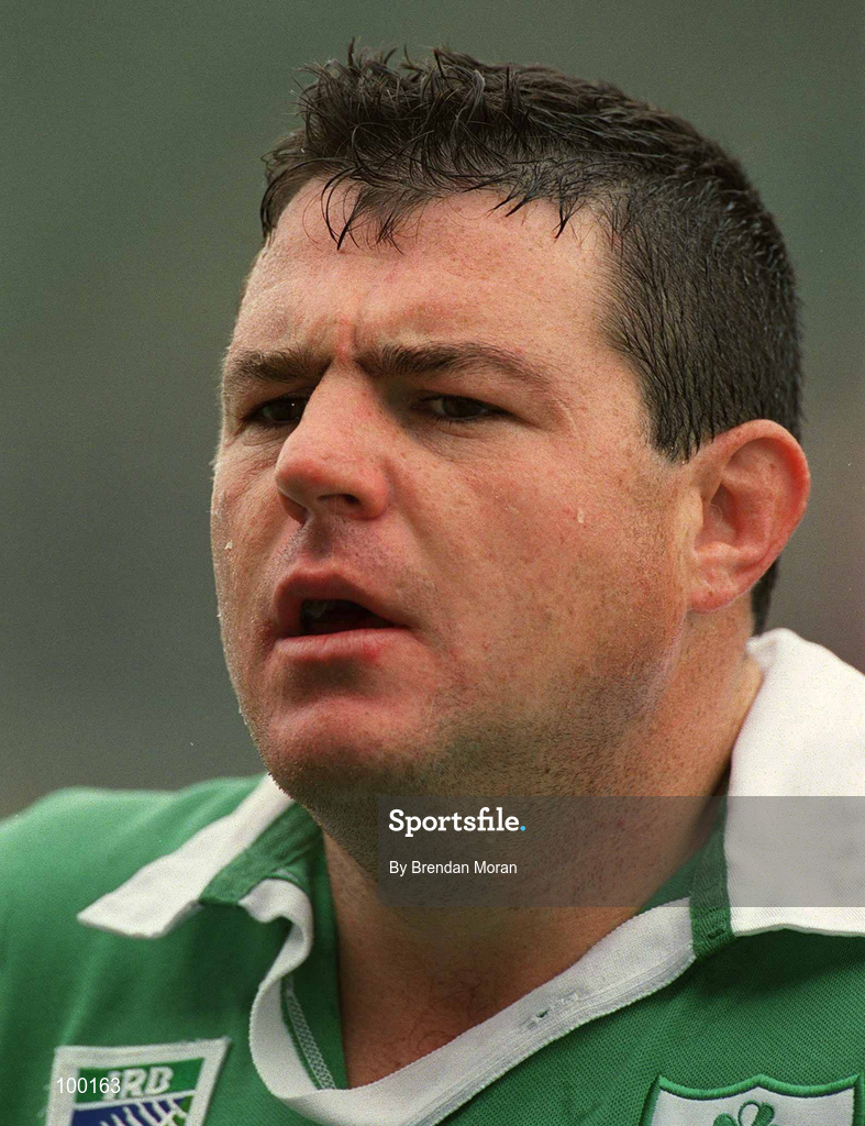 28 September 2002; Reggie Corrigan of Ireland prior to the Rugby World Cup 2003 Qualifier match between Ireland and Georgia at Lansdowne Road in Dublin. Photo by Brendan Moran/Sportsfile