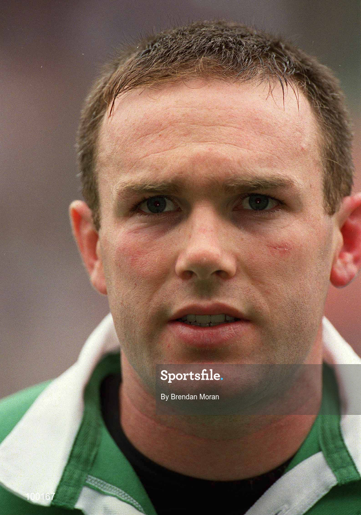 28 September 2002; John Kelly of Ireland prior to the Rugby World Cup 2003 Qualifier match between Ireland and Georgia at Lansdowne Road in Dublin. Photo by Brendan Moran/Sportsfile