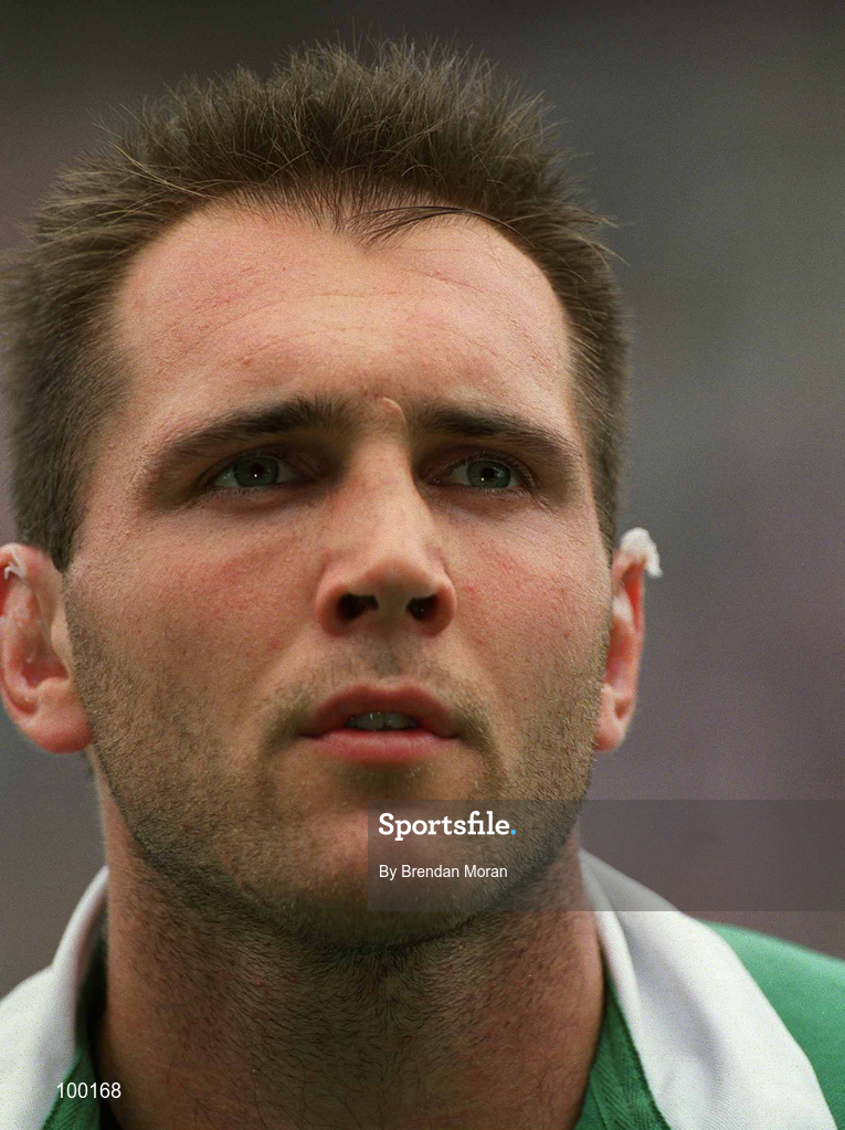 28 September 2002; Keith Gleeson of Ireland during the Rugby World Cup 2003 Qualifier match between Ireland and Georgia at Lansdowne Road in Dublin. Photo by Brendan Moran/Sportsfile