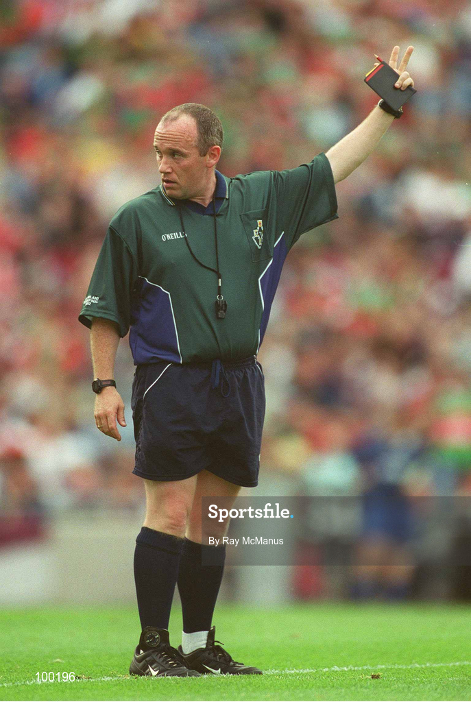 29 September 2002; Referee Joe Murray during the All-Ireland Junior Ladies Football Championship Final match between Galway and Donegal at Croke Park in Dublin. Photo by Ray McManus/Sportsfile
